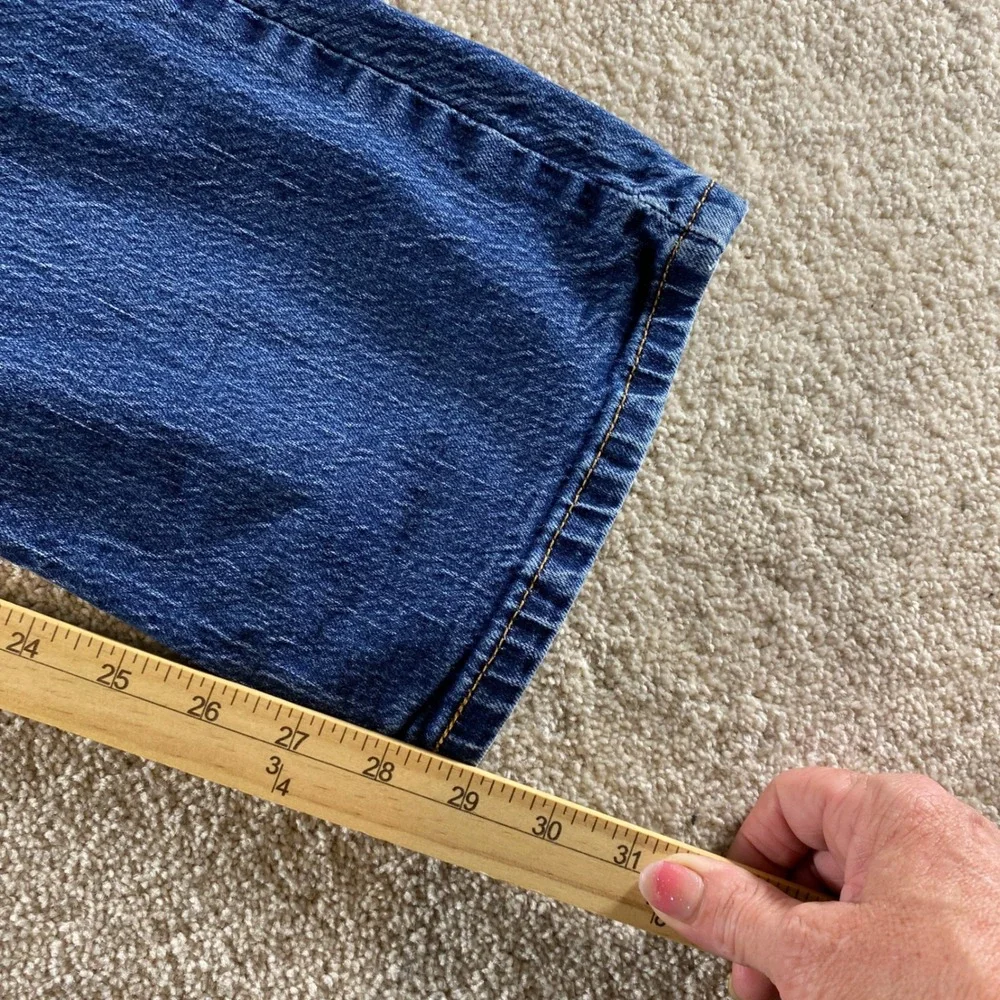 Levi's 514 Straight Fit Jeans Mens 34x32 Blue Distressed Denim‎ Western